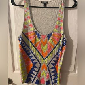 Express Women’s Sequined Tank - Medium
